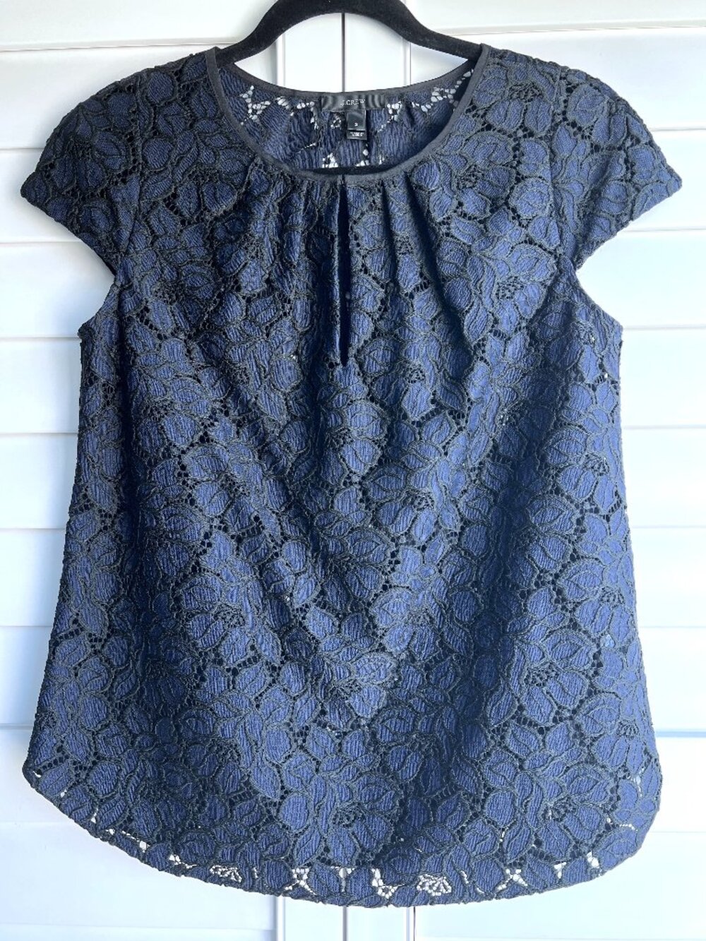 J. Crew lace floral short sleeve top